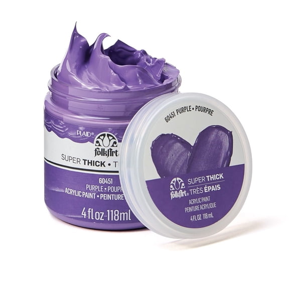 FolkArt Super Thick Acrylic Craft Paint, Matte Finish, Purple, 4 fl oz