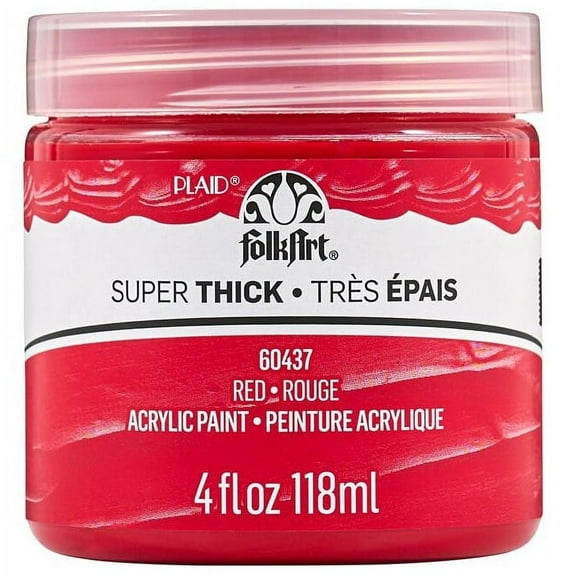 FolkArt Super Thick Acrylic Paint 4oz-Red