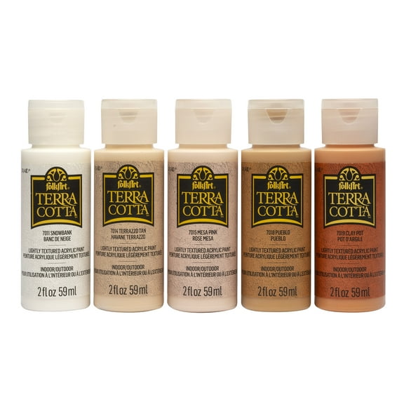 FolkArt Terra Cotta Acrylic Craft Paint Set, Essentials, 5 Each