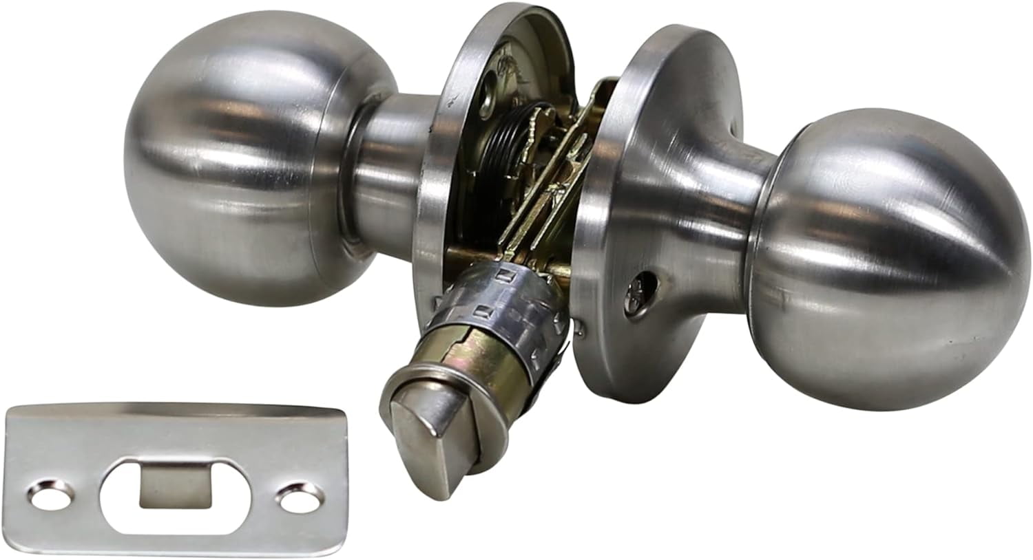 Folkamp Lockset for RV Style 2 Ball Shape (Passage Satin