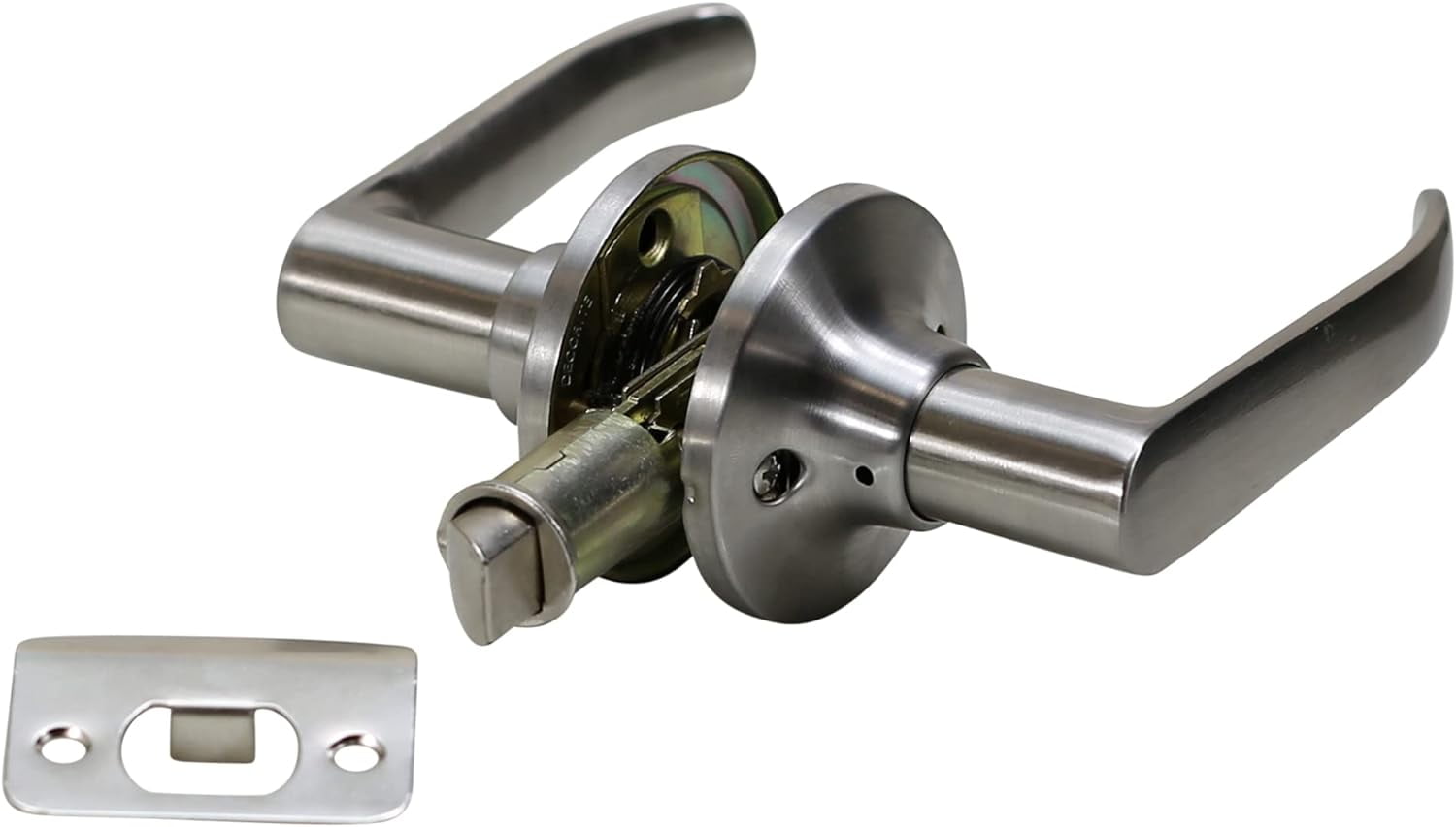 Folkamp Lockset for RV Style 3 Lever Set (Passage Satin