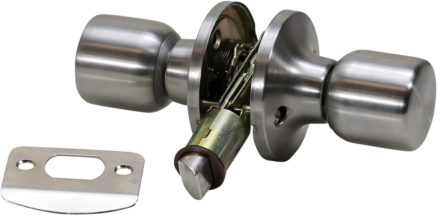 Folkamp Style 1 Satin Nickel Passage RV, Trailer, Mobile Home