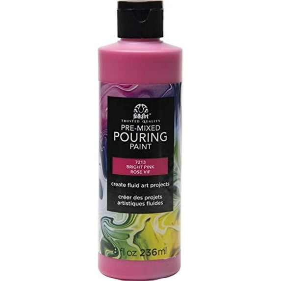 Folkart Pouring Paint 8oz-Bright Pink