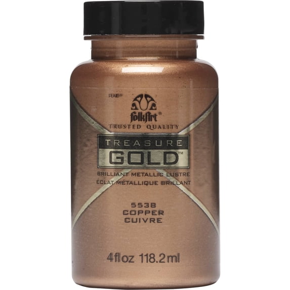 FolkArt Treasure Gold Acrylic Paint, Metallic Finish, Bronze, 4 fl oz