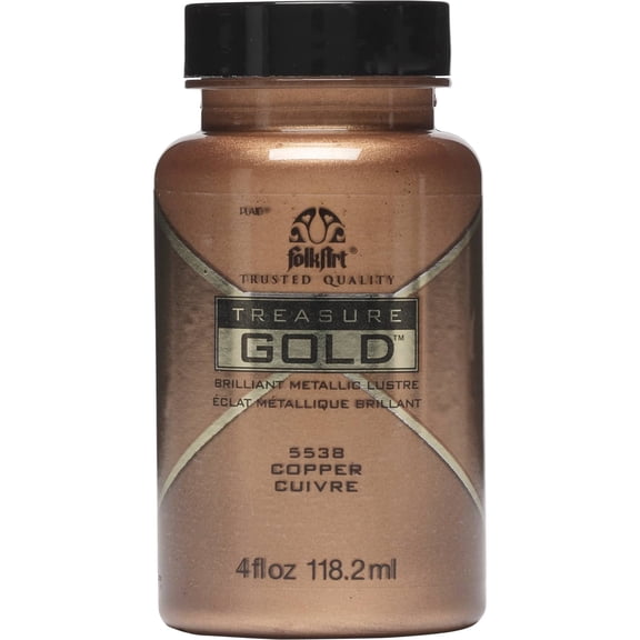 FolkArt Treasure Gold Acrylic Paint, Metallic Finish, Bronze, 4 fl oz