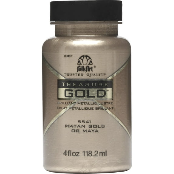 Folkart Treasure Gold Paint 4oz-Mayan Gold