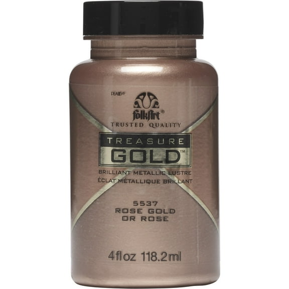 Folkart Treasure Gold Paint 4oz-Rose Gold