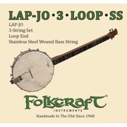 Folkcraft LAP-JO® String Set, 3 Strings, Loop End (.012 .015 .026SS)