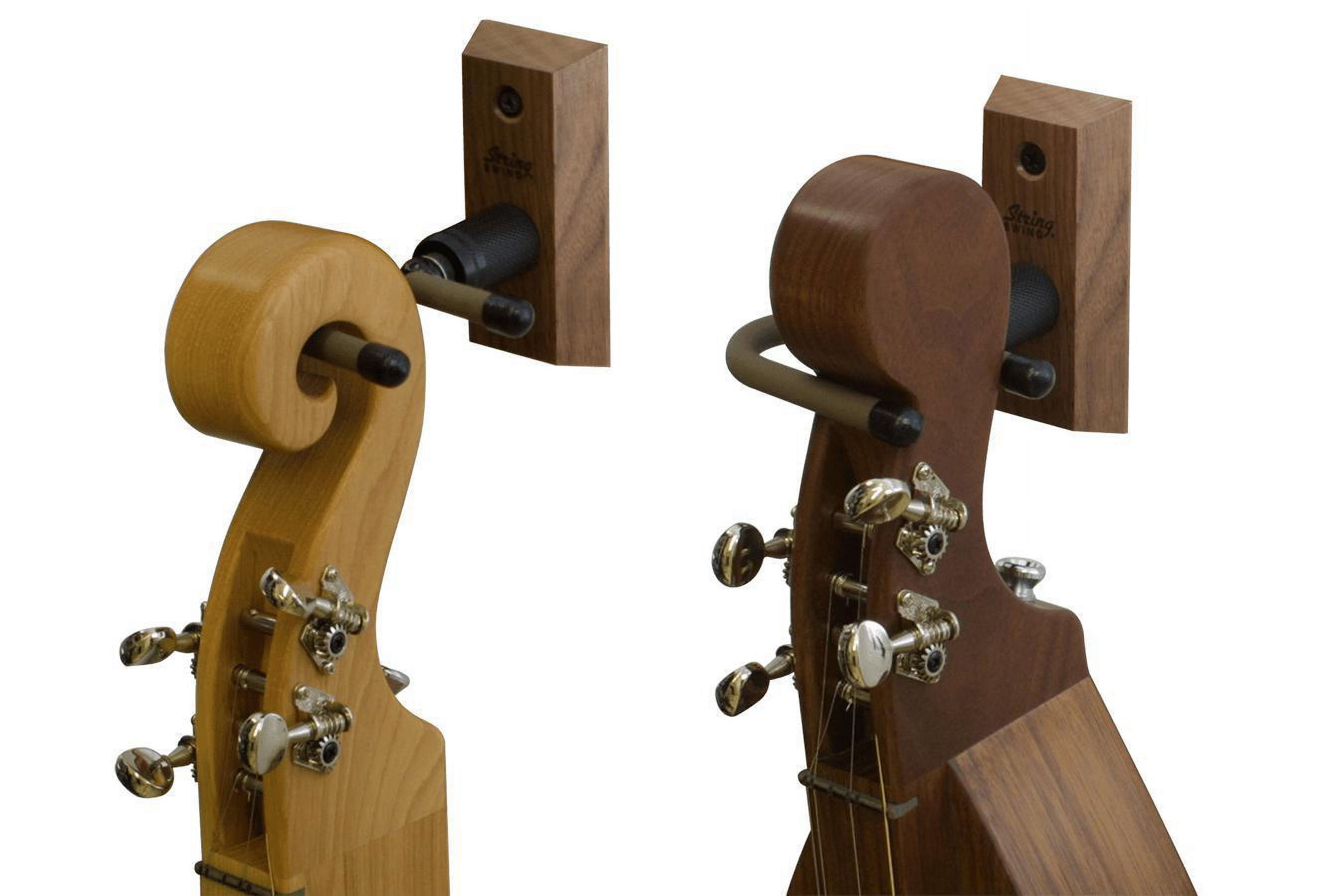 Folkcraft® Black Walnut Dulcimer Hanger (Scroll Head), Wall Mount