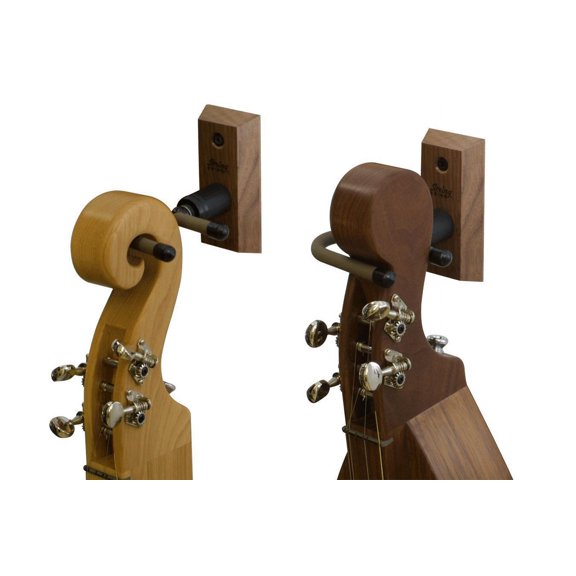 Folkcraft Black Walnut Dulcimer Hanger (Scroll Head), Wall Mount