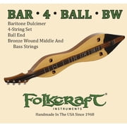 Folkcraft&reg; Mountain Dulcimer String Set, Baritone, Ball Ends .014" .014" .022"BW .034"BW