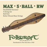 Folkcraft&reg; Mountain Dulcimer String Set, MaxDAD Standard/Bass Hybrid, Ball Ends .012" .015" .024"RW .032"RW .054"RW
