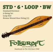 Folkcraft&reg; Mountain Dulcimer String Set, Six String, Loop Ends .011" .011" .013" .013" .024BW" .011"