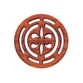 thumbnail image 1 of Folkcraft&reg; Rosette, Fleur-de-lis, Padauk, 2 3/16" Diameter, 1 of 2