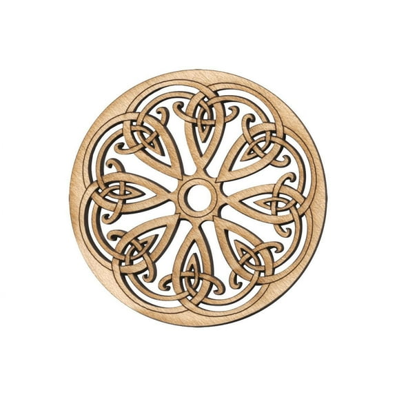 Folkcraft Rosette, Snowflake, Maple, 1 1/2" Diameter