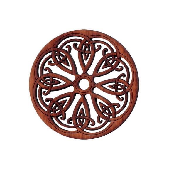 Folkcraft Rosette, Snowflake, Padauk, 1 1/2" Diameter