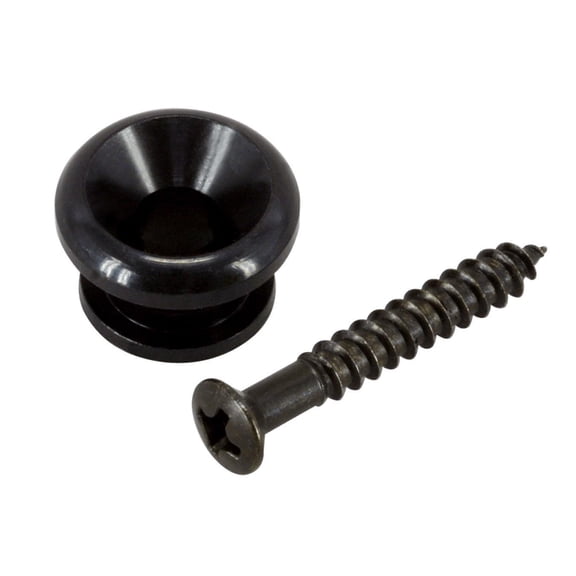 Folkcraft Strap Button, Black Finish, Pack Of Two