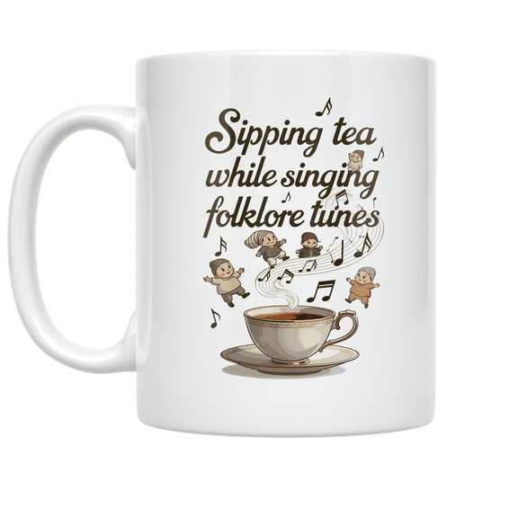 Folklore Music Designs - Music Lover - 11 oz Ceramic Coffee Mug