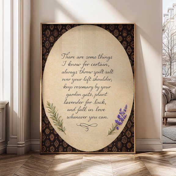 Folklore Quote Vintage Cottagecore Inspirational Text Botanical Poster Unframed Paper Print