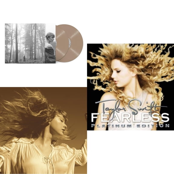 Folklore (X) (Beige Vinyl/2LP) & Fearless (Taylor's Version) (Gold Vinyl/3LP) & Fearless Platinum Edition