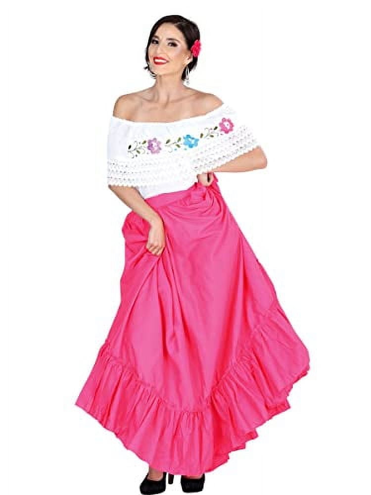 Falda Traje De Mexicana Mujer Folklórico Mexicano, Faldas De Baile