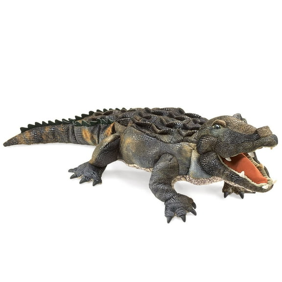 Folkmanis American Alligator Hand Puppet, Green, 1 EA