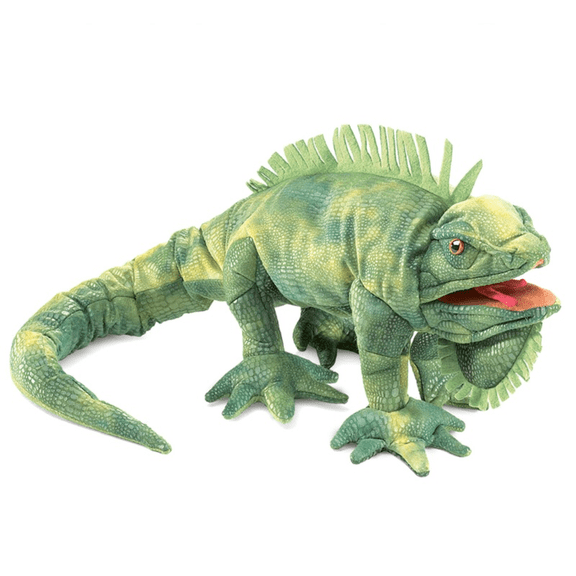 Folkmanis Puppets Green Iguana Hand Puppet