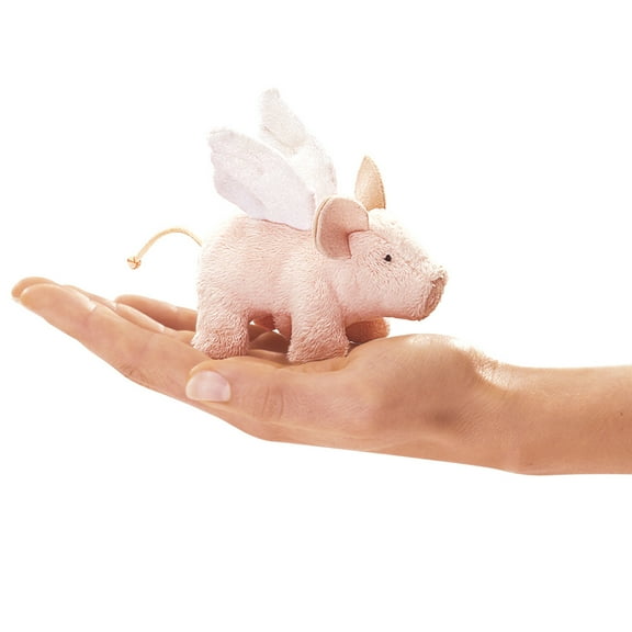 Folkmanis Mini Winged Piglet Finger Puppet, Ages 2+, Unisex