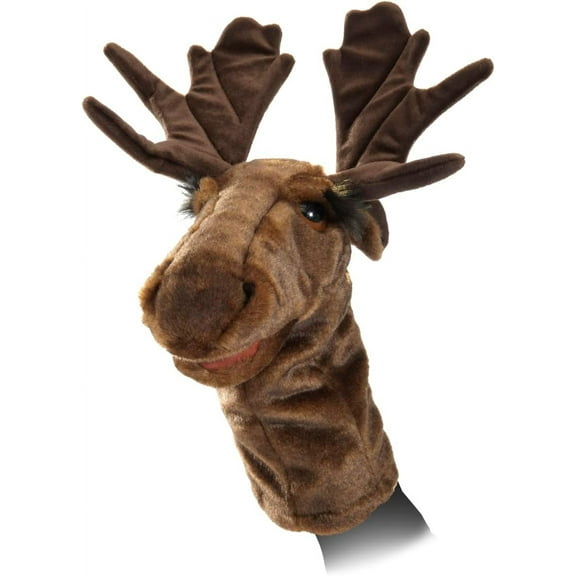 Folkmanis Moose Stage Movable Mouth Puppet Brown