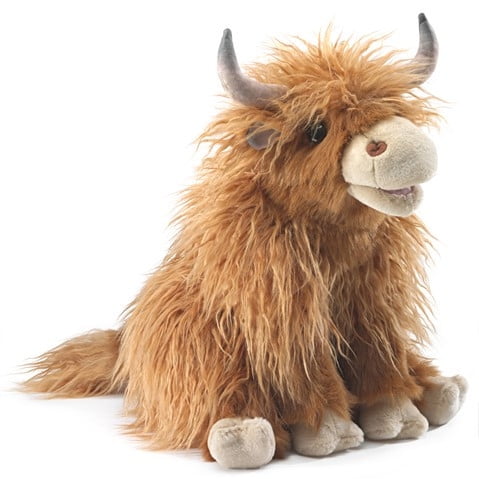 Folkmanis Puppets Highland Cow Puppet