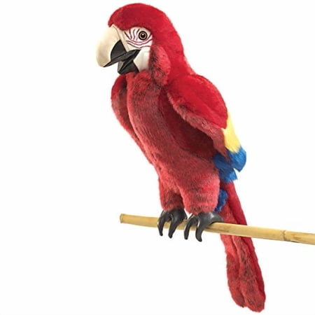 folkmanis scarlet macaw hand puppet