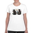 thumbnail image 1 of Folksy Felines A T-Shirt Women -Annie Warren Designs, Female x-Large, 1 of 4