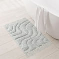 thumbnail image 1 of Folkulture Bathroom Rugs or Bath Mats for Bathroom, 100% Cotton Bathmat or Shower Mat, 24" X 17" Non Slip Tub Mat or Farmhouse Bathrug, Small Boho Bathroom Rugs or Washable Toilet Rug (Ripple Gray), 1 of 7