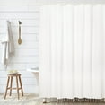 thumbnail image 1 of Folkulture Boho Shower Curtain 72" X 72" Water Repellent White Shower Curtain with Tassels, Grey Shower Curtains Recycled Cotton, (Tulum Gray), 1 of 8