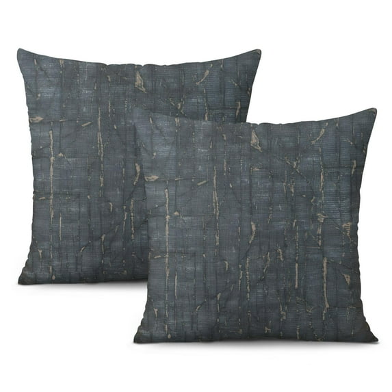 Folkulture Decorative Throw Pillows for Couch or Bedroom | 20x20 Inch | Geometry Stripe Linen Cushion Covers | Set of 2 | Modern Design for Luxurious Home Decor