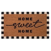 Folkulture Home Sweet Home Coir Door Mat, Outdoor Welcome Mat for Front Door Entrance, 16" x 28"