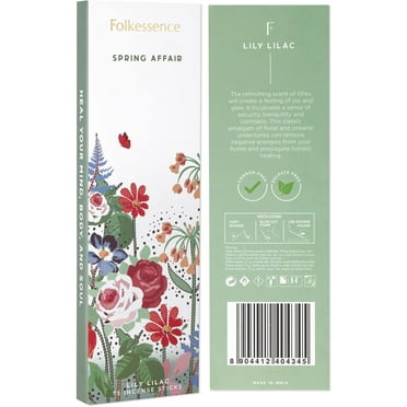 Folkulture Incense Sticks - Pack of 75 Organic Incense Sticks for Meditation & Spiritual Practice, Aromatherapy, Boho Gift Set - Spring Affair