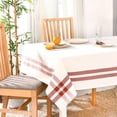 thumbnail image 1 of Folkulture Tablecloth Rectangle 60x72 inches Long, 100% Cotton Outdoor Tablecloth, Rustic Table Cloth or Table Cover for Table Decorations, Boho Tablecloth, Rust Farmhouse Table Décor, 1 of 8