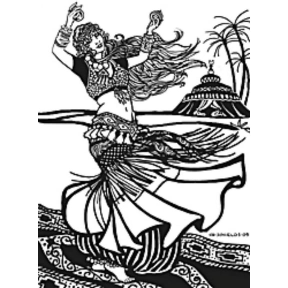 Folkwear #144 American Tribal Style Belly Dancer Dancers Skirt Pantaloons Shawl Bra Sash Sewing Pattern (Pattern Only)