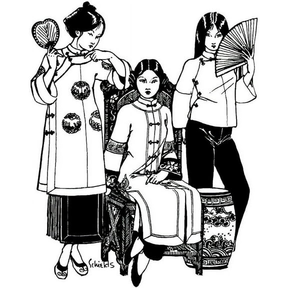 Folkwear Chinese Jacket #114 China Coat Sewing Pattern (Pattern Only) folkwear114