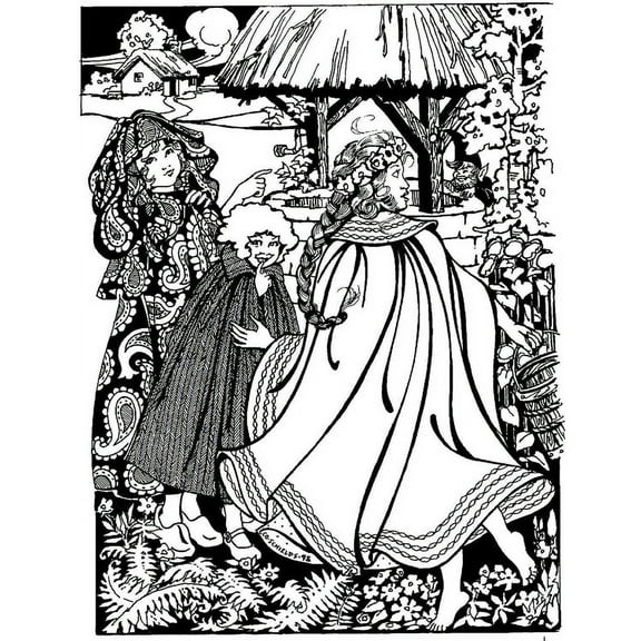 Folkwear Kinsale Cloak for Young Maidens #208 Girls Cape Reproduction Sewing Pattern (Pattern Only) folkwear208