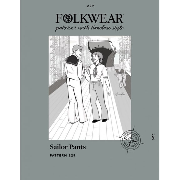Folkwear Patterns Sewing Pattern Sailor Pants Women 30 - 42 Trousers