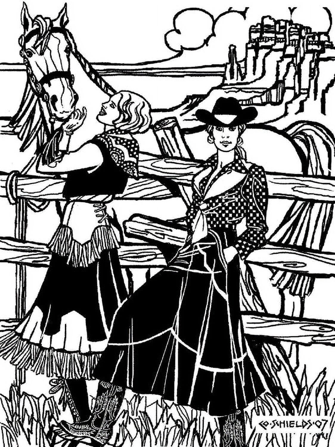 Folkwear Rodeo Cowgirl Skirt #243 Wild West Western Riding Sewing ...