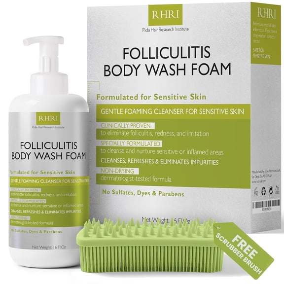 Folliculitis Body Wash Foam | Sensitive Skin Body Wash for Redness & Irritation