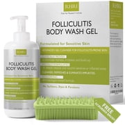 Folliculitis Body Wash Gel | Sensitive Skin Cleanser for Redness, Irritation & Itching | Non-Drying & Hydrating