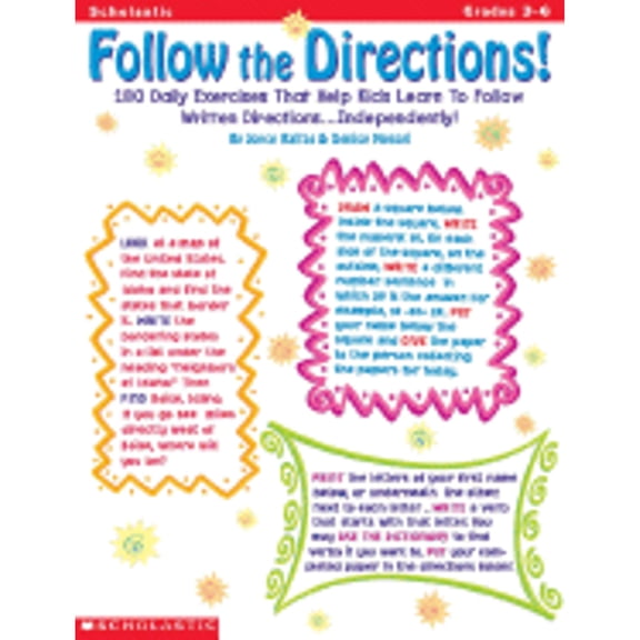 Pre-Owned Follow the Directions! (Grades 3-6): 180 Daily Exercises That Help Kids Learn to Follow Written (Paperback) by Joyce Baltas, Denise Nessel, Dr. Denise D Nessel
