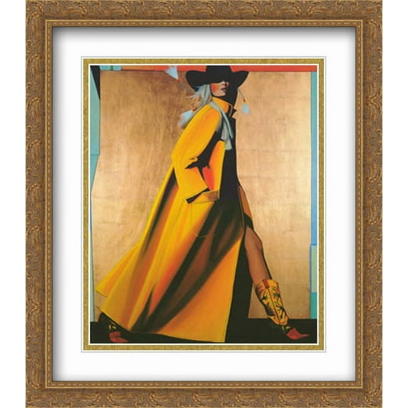 Follow Me 2x Matted 28x32 Large Gold Ornate Framed Art Print by David DeVary