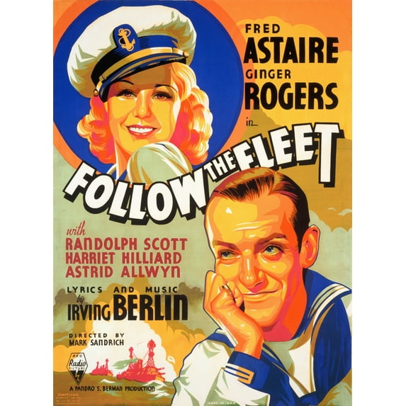 Follow The Fleet Ginger Rogers Fred Astaire 1936 Movie Poster Masterprint (24 x 36)