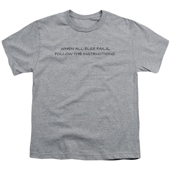 - Follow The Instructions - Youth Short Sleeve Shirt - Large