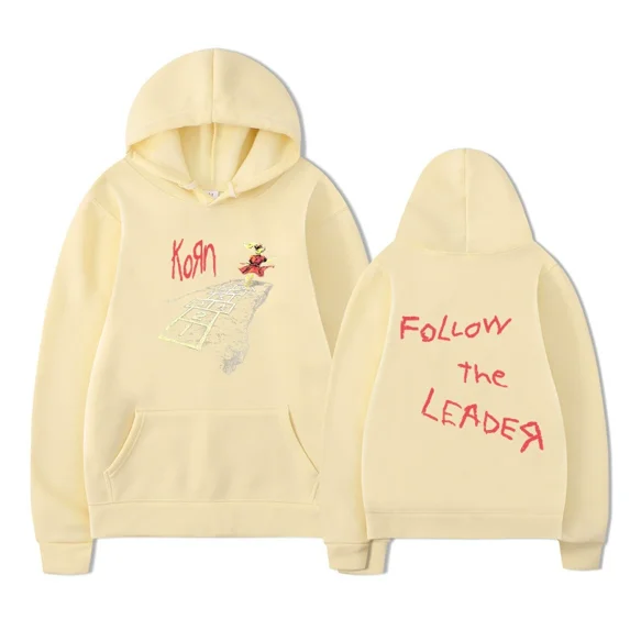 Follow The Leader Hoodie Korn Follow The Leader Merch Unisex Graphic Printed Pullover Hooded Long Sleeve Sweatshirt